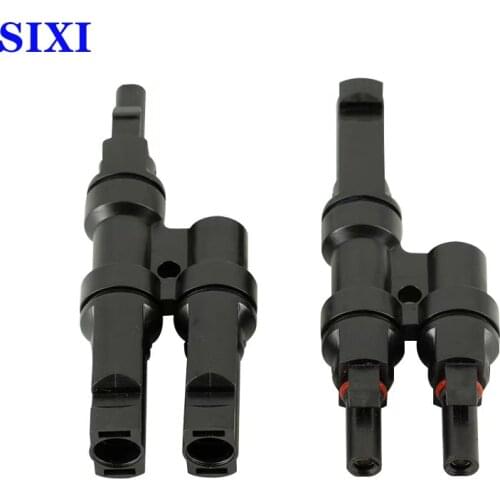 1 Pairs Solar Connector 1 to 2,2 to 1 Branch Parallel Connection 30A 40A 1000V Electrical Photovoltaic Panel Cable Wire Connect