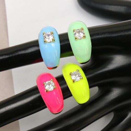 10 Piece Neon Enamel Bang Rings Jewelry Bang rings Summer color Jewelry accessories jewelry party ring Enamel rings51770