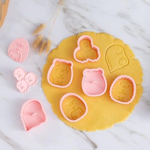 6Pcs/set Cookie Cutters Fondant Cutter Plastic Corner Bio Shape Cookie Mold DIY Fondant Pastry Decorating Baking Cooking Tools