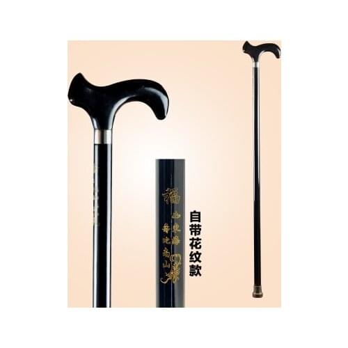 Grandpa Good 94CM Vintage HIGH-GRADE RARE WOOD BRASS FITTING COMBINATION BLACK WALKING STICK CRUTCH HAND