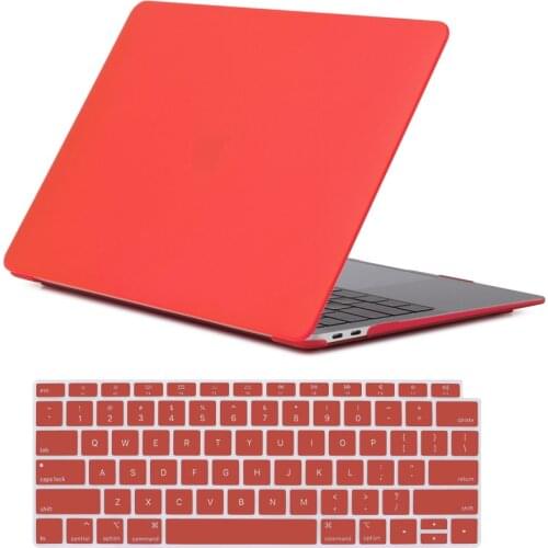 For Apple Macbook Air 11/Air 13 /Pro 13/Pro 15 /Macbook 12" (A1534) Matte Red Dust-proof Hard Shell Laptop Case+US Keyboard Film