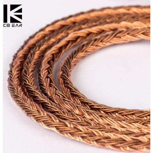 KBEAR Show-B 24 Core 5N OFC Upgrade Cable Warm Sound Around Ears With 120 cm Length 3.5mm 2.5mm 4.4 mm plug