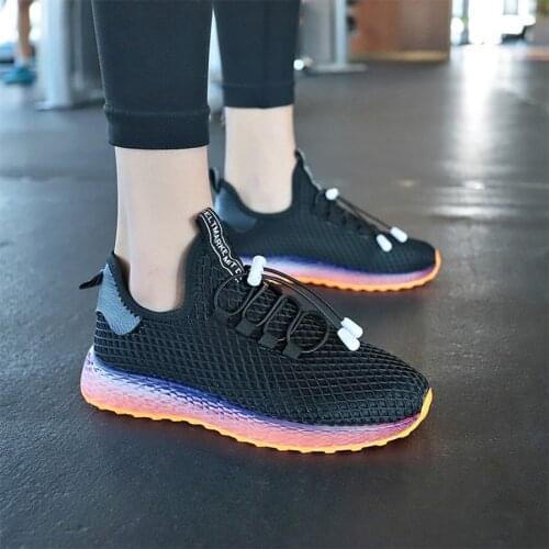 Summer Sock Shoes Women Sneakers Fashion Lace-up Trainers Tenis Feminino Mesh Sneakers Knitted Vulcanized Shoes Calzado Mujer