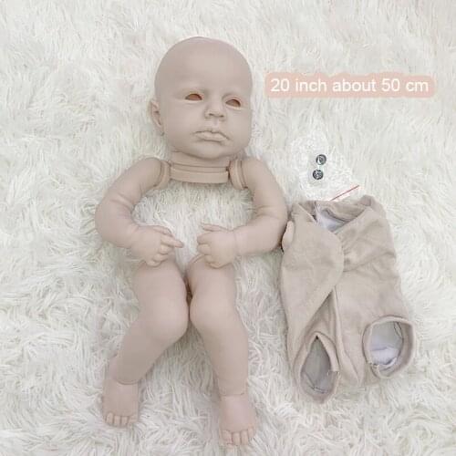 20Inch Reborn Doll Kit Baby Loulou Unpainted Doll Blank Doll Kit Reborn DIY Toys Gift for Kids Drop Shipping
