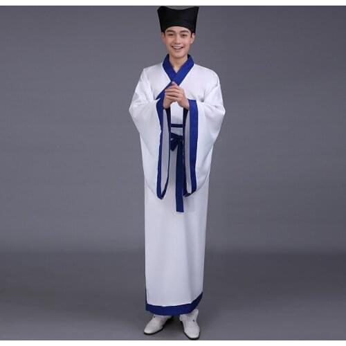 Hot Sales Chinese Traditional Dress Ancient Costume Hanfu Mens Elegant Scholar Mens Clothing Traditional Clothing