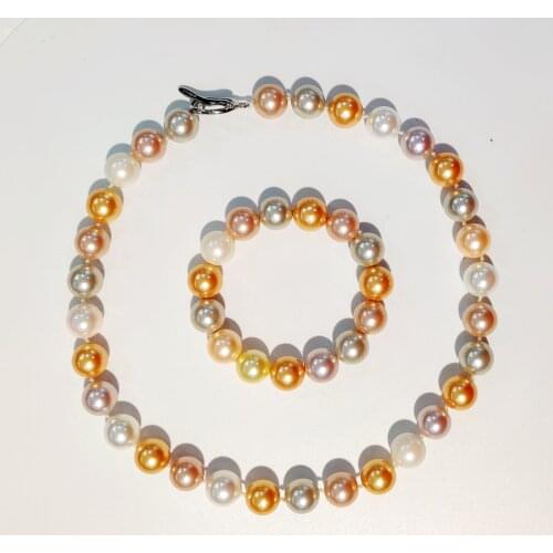 Lii Ji Fashion Pearl Necklace Round South Sea Shell Pearl 12mm Luxury Pearl Necklace 50cm Women Nice Gift Jewelry