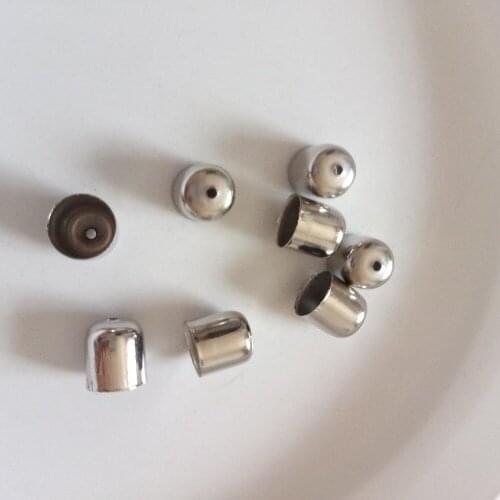 50pcs/Lot Metal Iron Cap Flat Bottom Cap Fit Handmade Lanyard/Tassel End Connector Diy Fashion Jewelry Accessories