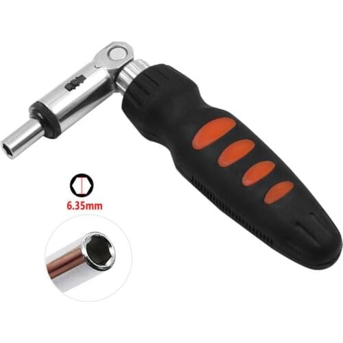 180 Deg With magnetism Multifunction Ratchet Screwdriver 1/4 Inch Inside Hexagon Adjustable Angle Mini Rapid Ratchet Screwdriver