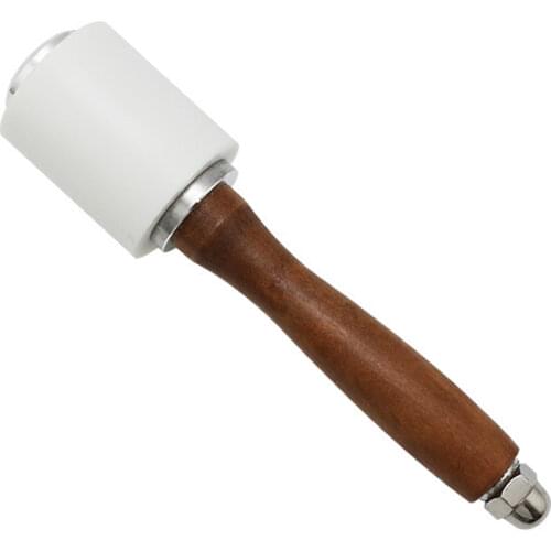 High Quality Nylon Hammer Leather Carving Hammer Sew Leather Cowhide Tool with Wooden Handle