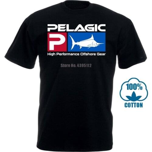 New Pelagic Fisher Offshore T Shirt Graphic Tee Black Color Size S M L Xl 2Xl 100% Cotton Tee Shirt Tops Wholesale Tee