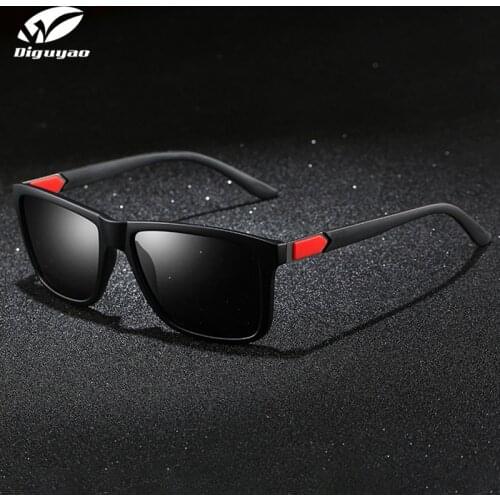 DIGUYAO Mens Glasses TR90 Polarized Lens Sunglasses Mirror Square Goggle Eyewear Accessories For Men Female Sun Glasses Gafas