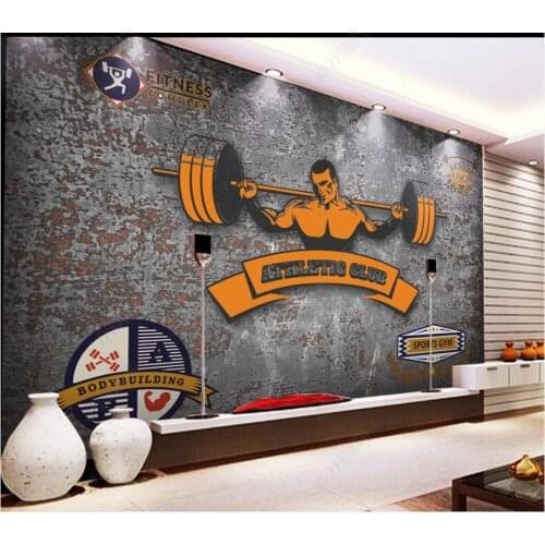 Custom photo wallpaper for walls 3 d murals Modern Nostalgic wall gym mural sports tooling background wall papers decoration