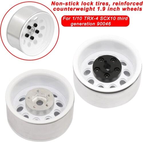 2PCS 1.9 in 54 x 25.6mm Counterweight Wheel Hub for 1/10 TRX-4 SCX10 90046 High Quality RC Crawler Car Replacement Accessories