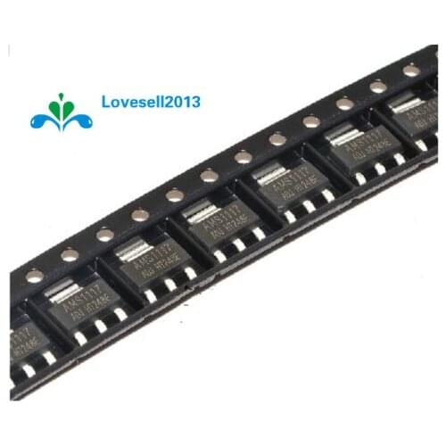 10Pcs AMS1117 ADJ AMS1117 LM1117 1A SOT-223 Voltage Regulator