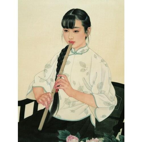 Traditional Chinese painting scenery landscape portrait picture painting vintage posters Ancient beauties oriental art