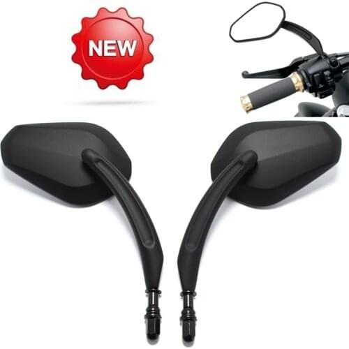 NEW 1set Universal 8mm Motorcycle Rear View Side Mirrors For harley Touring Road King Street Glide Softail Fat Boy Iron 883