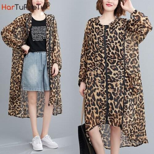 Womens Chiffon Rayon Beach Hooded Blouses Kimono Cardigan Long Bikini Cover Up with Zipper Girls Sexy Leopard Loose Beachwear