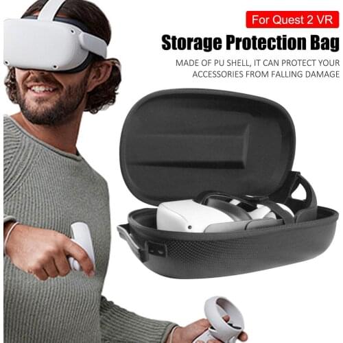 Hard EVA Travel Storage Bag For Oculus Quest 2 VR Headset Portable Convenient Carrying Case VR Headset Controllers Accessories