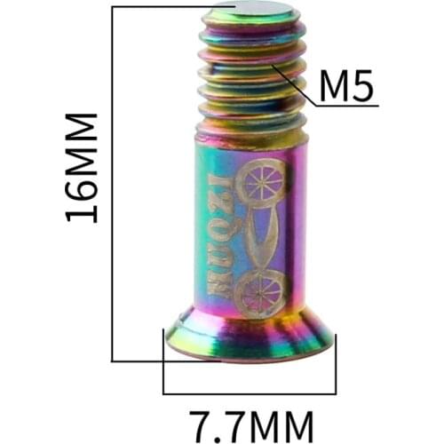 2PCS Bike M5 Titanium Screws Rear Derailleur Jockey Wheel Screws Pulley Guide Wheel Fixed Bolts MTB Road Accessories Parts