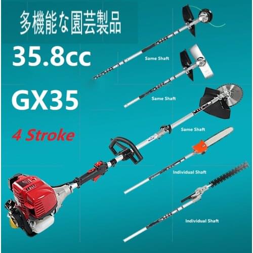 OHC GX35 4 Stroke Gasoline Strimmer 6 in 1 Multi-Tool Petrol Brush Cutter Long Pole Saw Hedge Trimmer Whipper Snipper Weed Eater