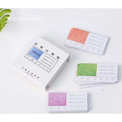 45pcs/Box Written Date LabeL Scrapbooking Book Paper Stickers DIY Stationery Seal Diary Decoration Craft Household Supplies