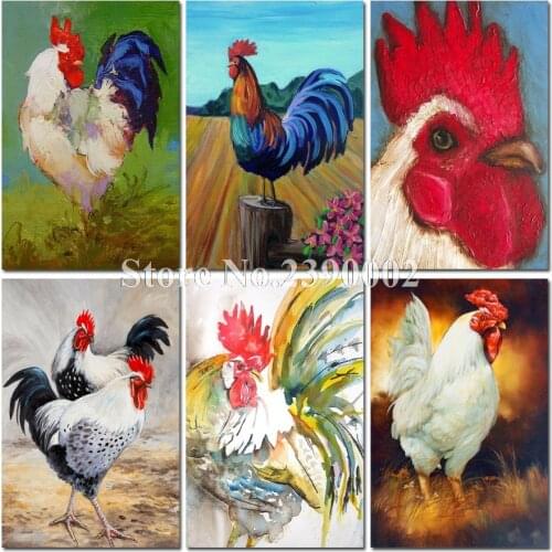 5D DIY Diamond Painting Chicken Diamond Embroidery Cross Stitch Art Picture Decorative Full Diamond Mosaic Christmas Gift