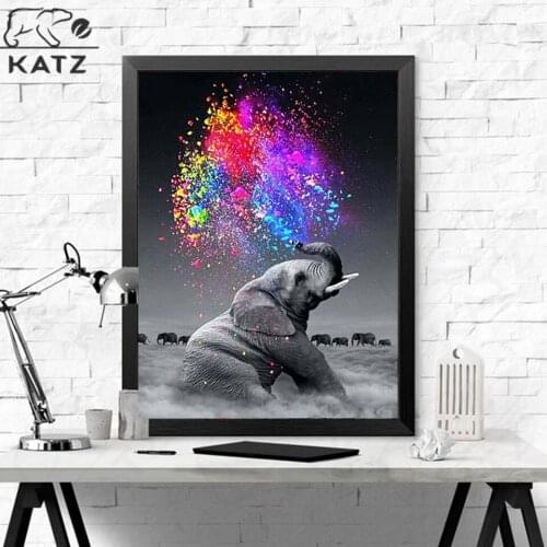 5D Elephant Diamond Painting Animal Diamond Embroidery Crossing Diy Landscape Mosaic Art Gift Cross Stitch Home Decoration