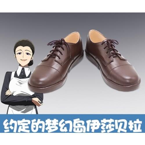 Anime Yakusoku no Neverland Cosplay Costume ShoesThe Promised Neverland Isabella Cosplay Women Maid Dress Halloween Accessories