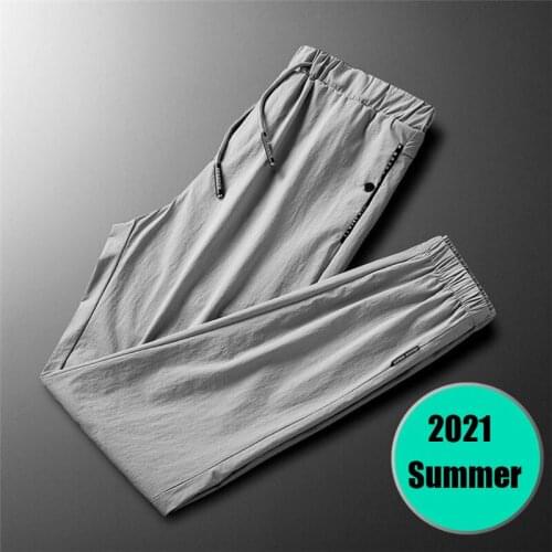 New Mens Ice Silk Summer Harem Pants Casual Trend Comfort Trousers Outdoor Sport Fashion Loose Big Size Pantalons Pour Hommes