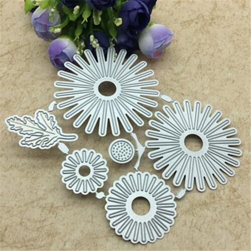 Flower circle Leaf Metal stencil mold Cutting Dies decoration scrapbook die cuts Album Paper Craft Embossing DIY Card Crafts