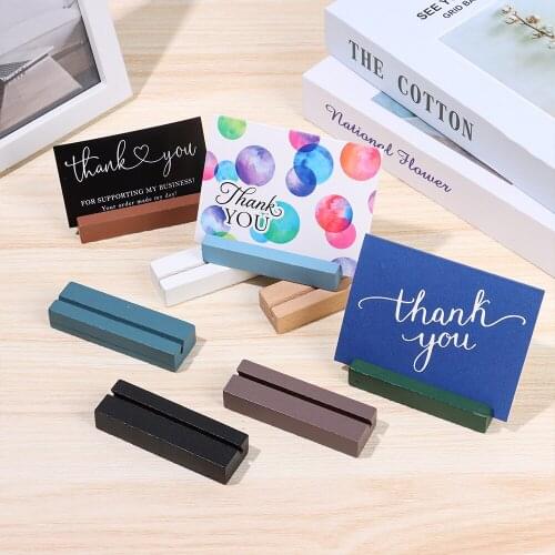 Wood Crafts Paper Clamp Desktop Decoration Wedding Supplies Table Numbers Holder Place Card Photos Clips Clamps Stand