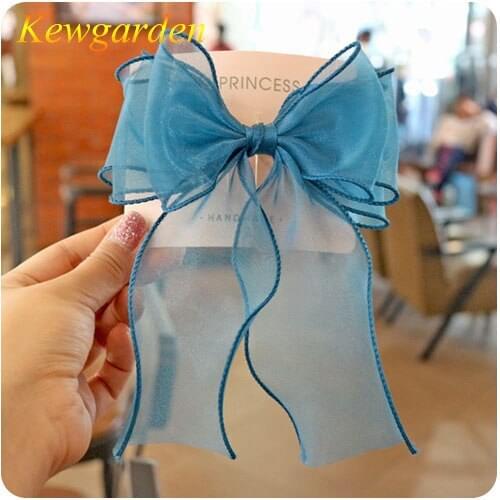 Kewgarden Childrens hair accessories big bow hairpin baby Princess top clip edge clip girl headpiece 3Pcs