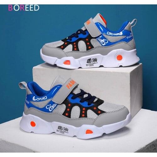 High Quality Kids Sneakers for Boys Mesh Tennis Shoes Breathable Sports Running Shoes Lightweight Children Casual Walking Shoes