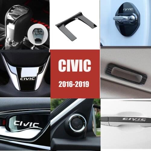 For Honda 10Th CIVIC 2016 2017 2018 2019 2020 Car interior modification decoration patch Central control decorative sticker