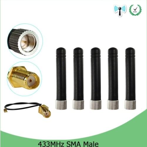 433MHz Antenna 3dbi SMA Male Connector Plug 433 MHz Directional Antena Small Size 433m Antenne + 21cm RP-SMA Pigtail Cable