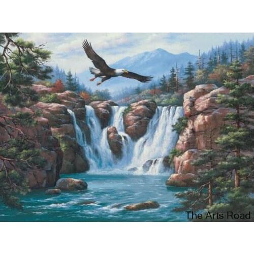 Fine Artwork Cheap Landscape Painting for Hotel Hand Painted Oil on Canvas Wall Decoration