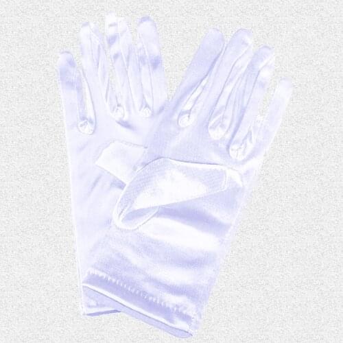 Short Wedding Bridal White Hand Gloves Finger Wrist Satin Cuffs Simple Wedding Accessory Mariage gant mariage femme High Quality