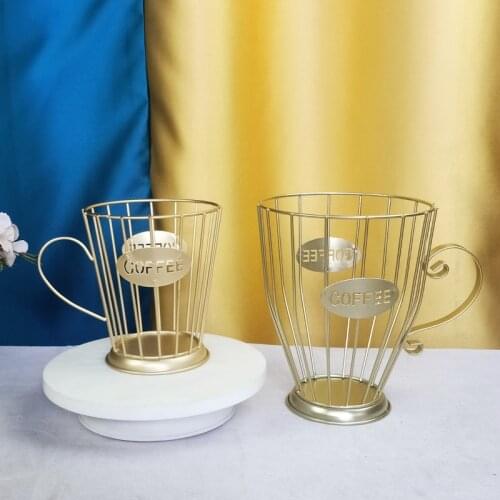 Creative Coffee Capsule Universal Storage Basket Coffee Cup Basket Vintage Coffee Pod Organizer Holder Black For Home Cafe Hotel