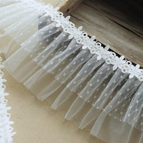 1Yards New Guipure Mesh Lace Fabric Materials 12CM High Quality Lace Fabric Ribbon White Lace Fabric For Wedding Dresses LE16