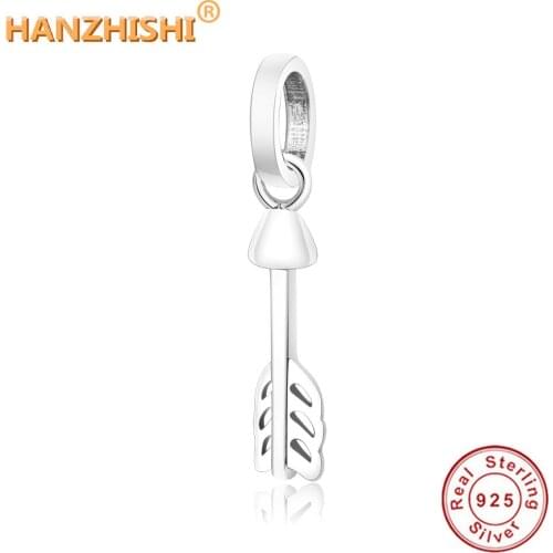 Wholesale Price 100% 925 Sterling Silver Bead Romantic Cupid Arrow Charm Pendant Fit Charms Bracelet Bangles DIY Jewelry Making