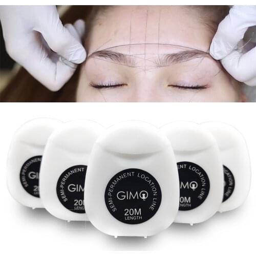 OEM Microblading MAPPING STRING Pre-Inked Eyebrow Marker thread Tattoo Brows Point 20m Pre Inked tattoo PMU string for mapping