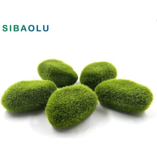 5pcs/bag Mini Simulation Green Grass Miniature Figures Garden Decoration mini DIY fairy garden statue Art Craft Home Decoration