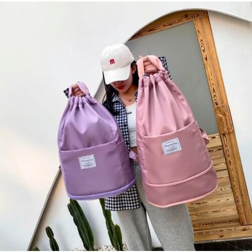 Fashion Women Backpack Waterproof Drawstring Travel Backpacks Fitness Sports Gym Yoga Shoudler Bags