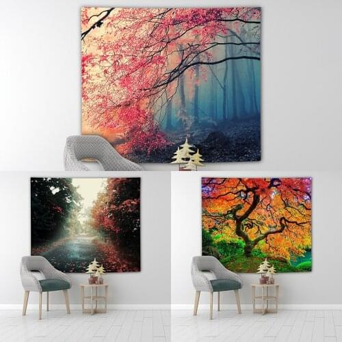 Natural Forest Tapestry Printed Large Wall Tapestry Cheap Hippie Wall Hanging Bohemian Wall Tapestries Mandala Wall Art Decor