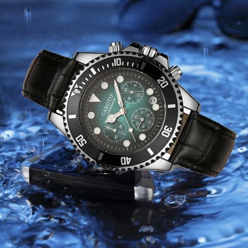 OEING Men's Watch With Leather Strap