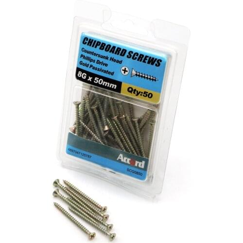 ACCORD 50PCS 50MM Steel M4.2 Screw Set Countersunk Flat Head Tapping Screws With Cross Recessed Screw Kit Philips Screw