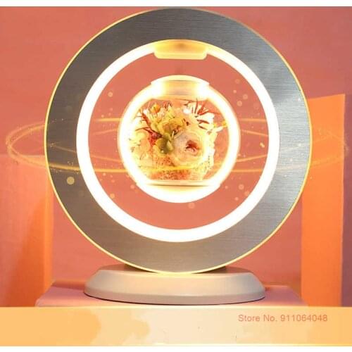 2021 Valentines Day Gift For Girlfriend Patented Magnetic Levitation Preserved Fresh Flower Levitating Ornaments Home Decor