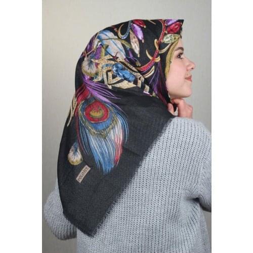 POLOİST SHİNE PATTERNED SILVERY LINEN SCARF-DESEN-23-RENK-04