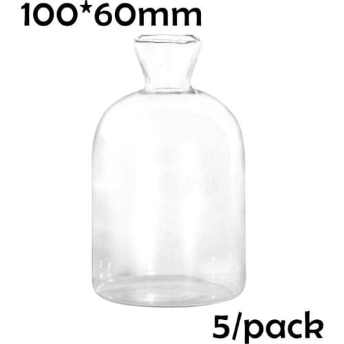 Promotion - DIY Paintable Clear Christmas Decoration Ornament 100mm Glass Wine Bottle, 5/Pack