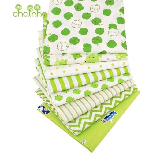 Chainho Twill Cotton Fabric,Patchwork Cartoon Tissue Cloth,DIY Sewing Quilting Fat Quarters Material For Baby&Children,8pcs/Lot